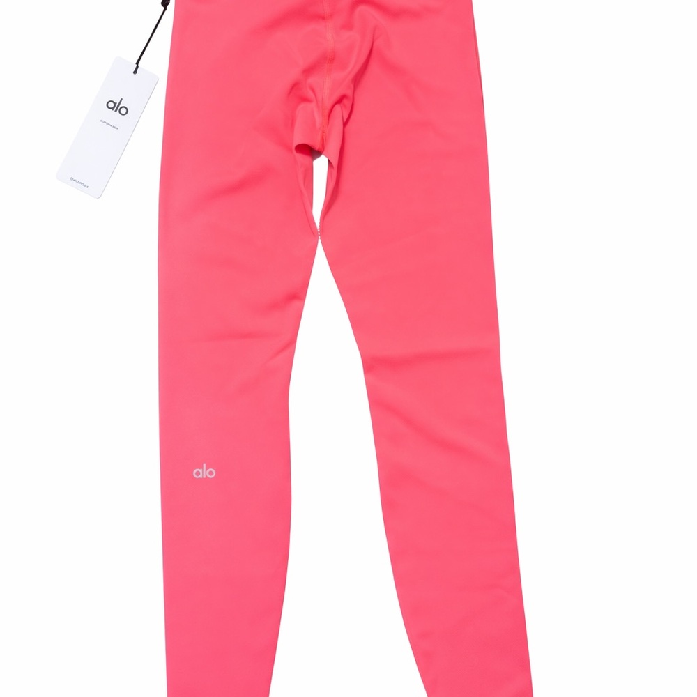 Alo Yoga 7/8 High Waist Airlift Legging Fluorescent Pink Coral Size S NWT - Picture 3 of 4